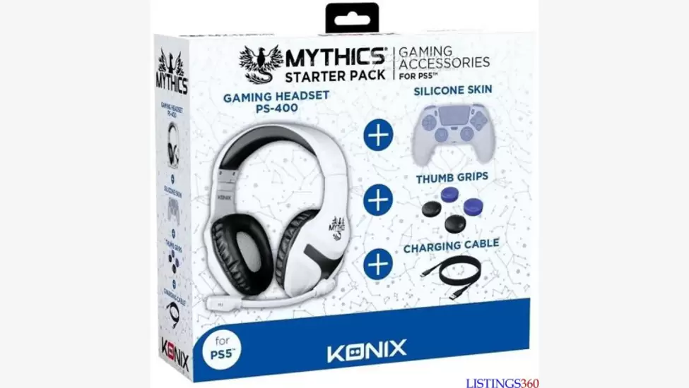 12,500 F Casque gamer et skin starter pack - Konix - PS5